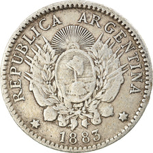 Moneta, Argentina, 10 Centavos, 1883, BB, Argento, KM:26
