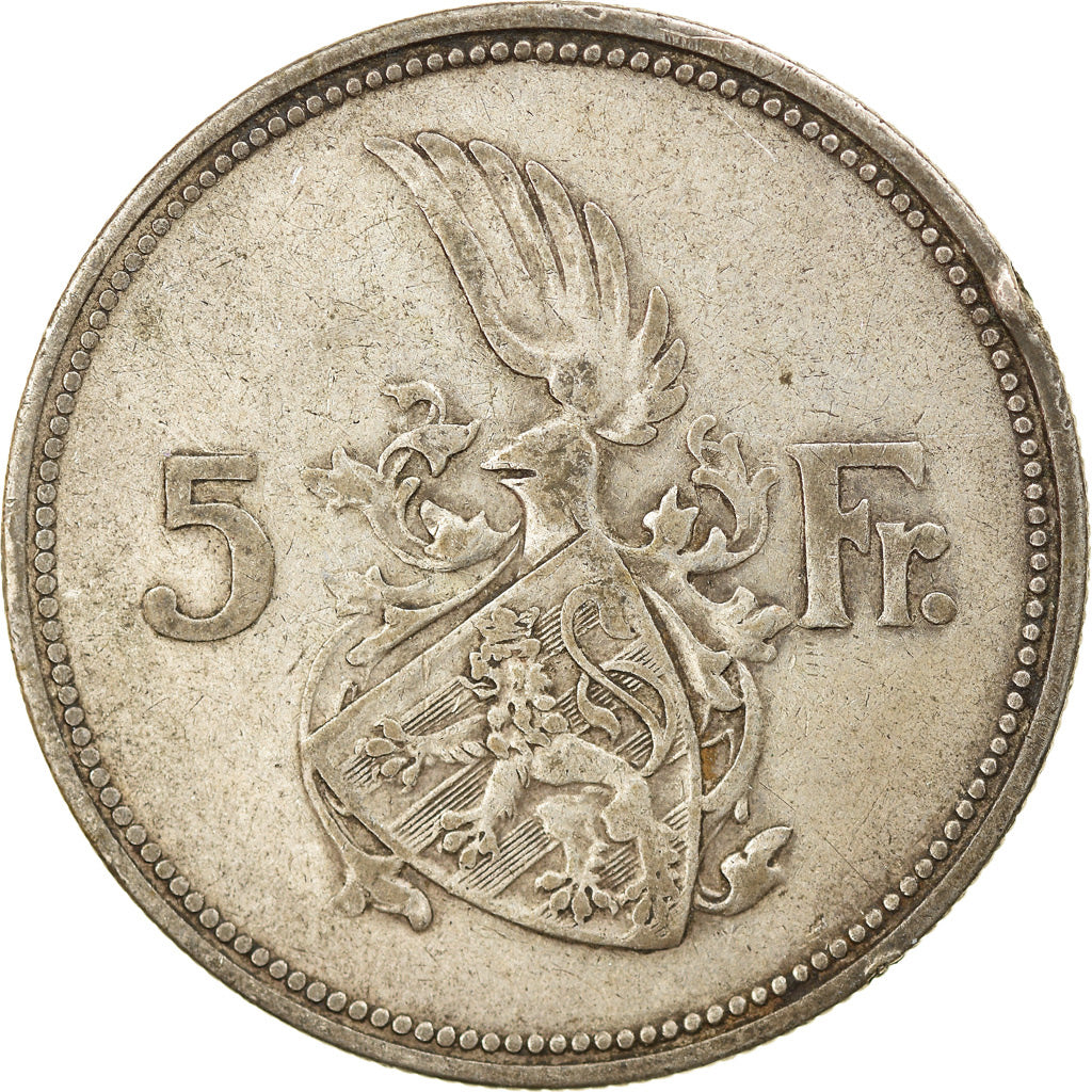 Monnaie, Luxembourg, Charlotte, 5 Francs, 1929, TB+, Argent, KM:38