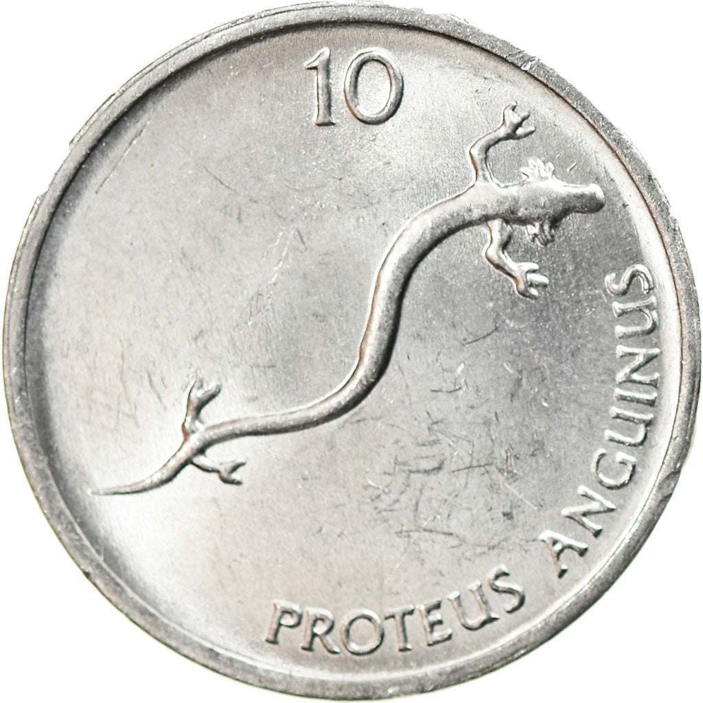 Coin, Slovenia, 10 Stotinov, 1992, EF(40-45), Aluminum, KM:7