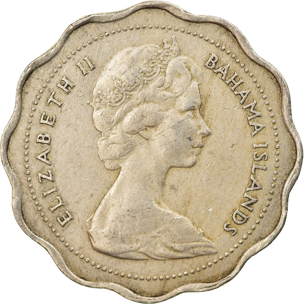Coin, Bahamas, Elizabeth II, 10 Cents, 1969, EF(40-45), Copper-nickel, KM:4