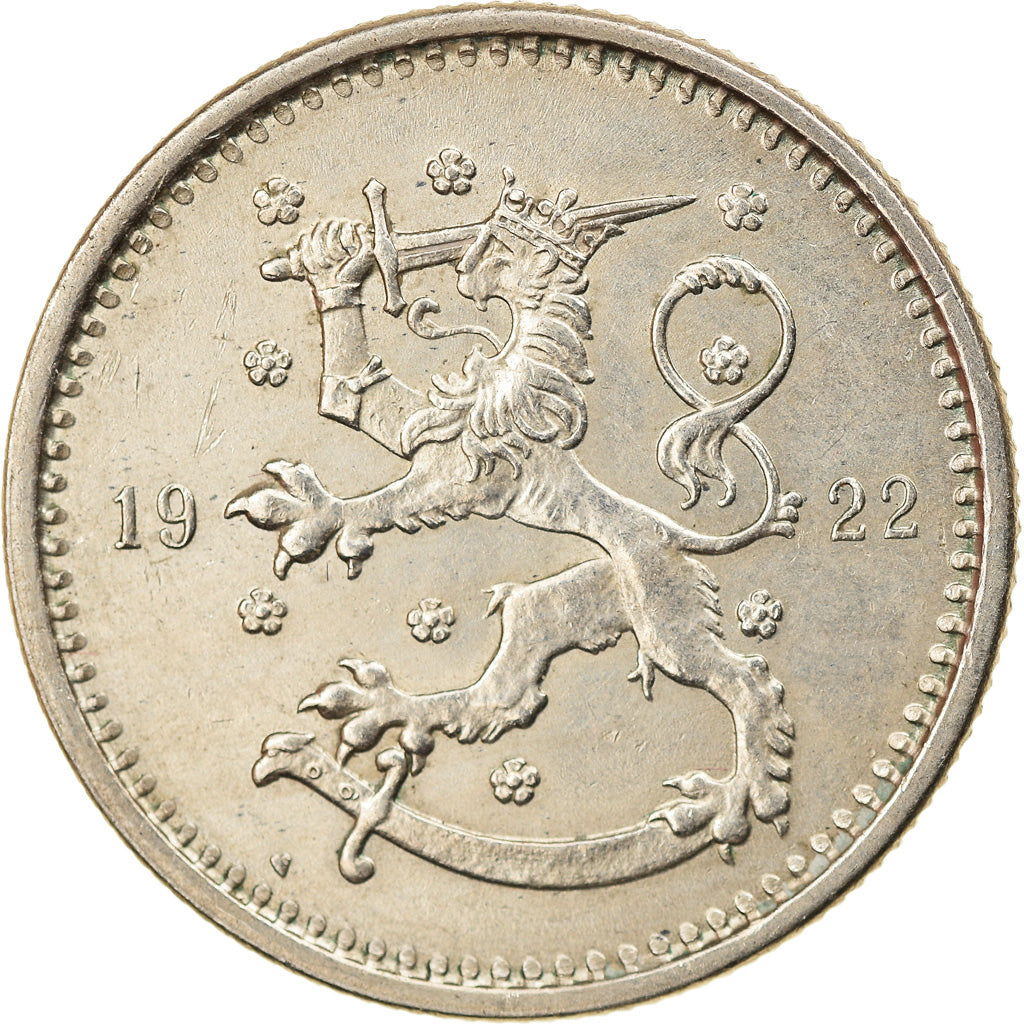 Coin, Finland, Markka, 1922, MS(63), Copper-nickel, KM:27