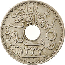 Moneta, Tunisia, Muhammad al-Nasir Bey, 5 Centimes, 1918, Paris, BB