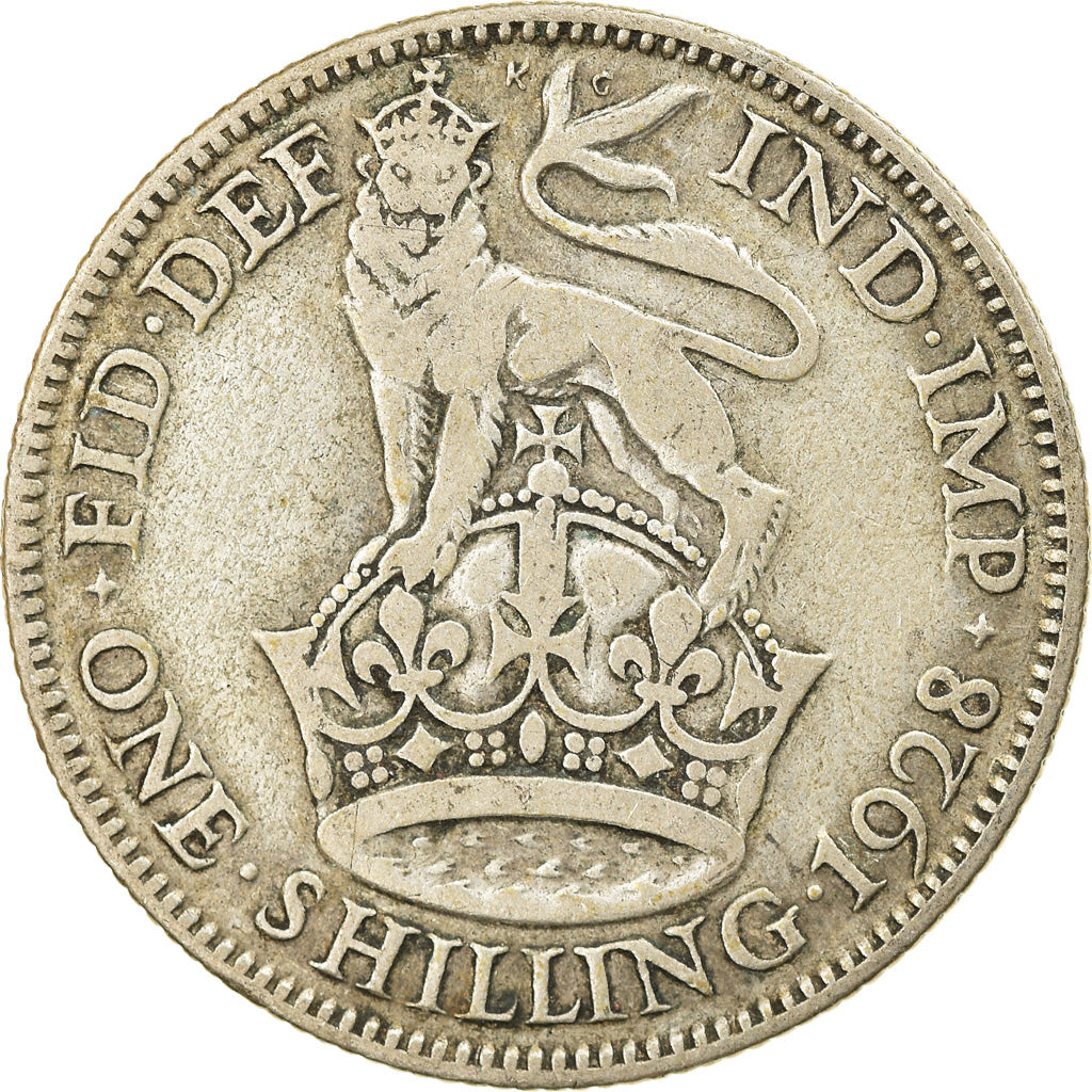 Moneta, Gran Bretagna, George V, Shilling, 1928, MB, Argento, KM:833