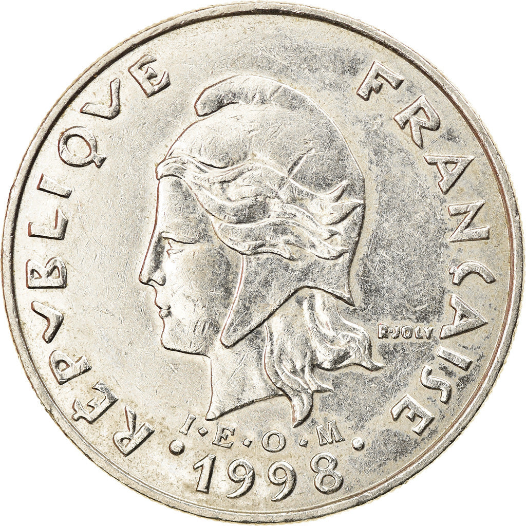 Coin, French Polynesia, 20 Francs, 1998, Paris, EF(40-45), Nickel, KM:9