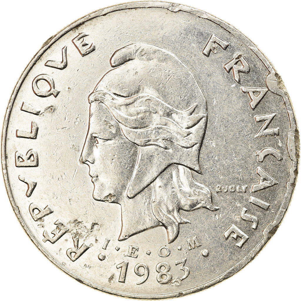 Coin, New Caledonia, 50 Francs, 1983, Paris, EF(40-45), Nickel, KM:13