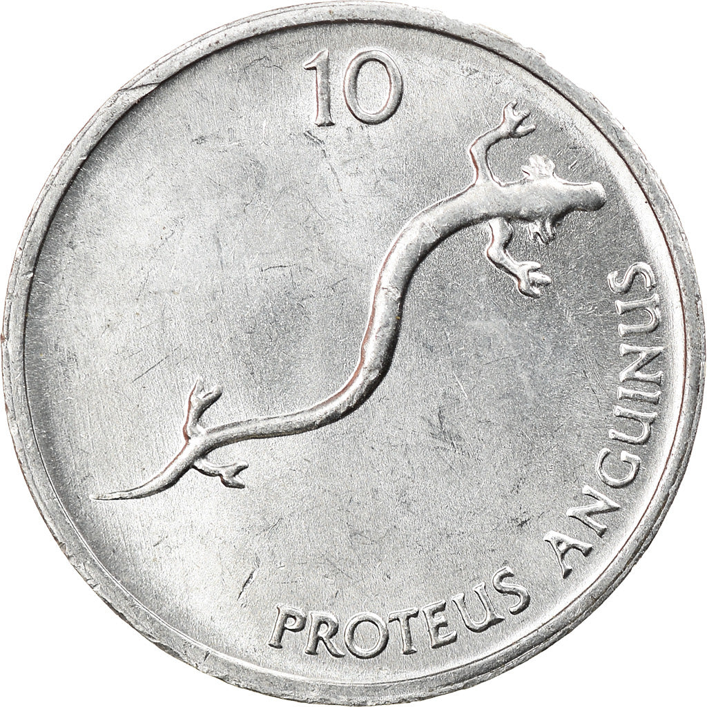 Coin, Slovenia, 10 Stotinov, 1992, EF(40-45), Aluminum, KM:7