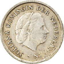 Coin, Netherlands Antilles, Juliana, 1/10 Gulden, 1966, EF(40-45), Silver, KM:3