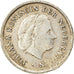 Coin, Netherlands Antilles, Juliana, 1/10 Gulden, 1966, EF(40-45), Silver, KM:3