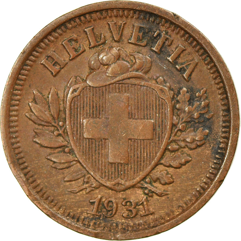 Monnaie, Suisse, Rappen, 1931, Bern, TTB, Bronze, KM:3.2