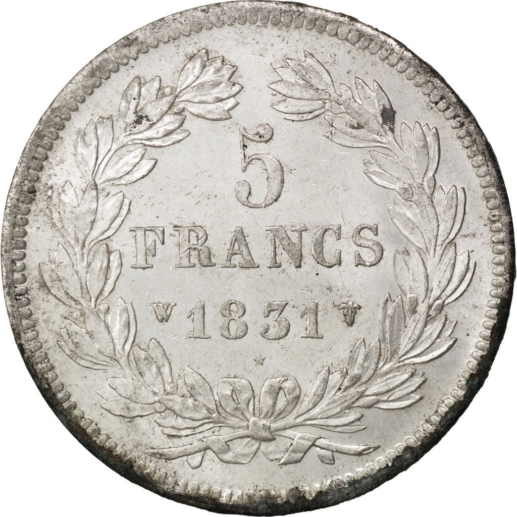 Coin, France, Louis-Philippe, 5 Francs, 1831, Lille, MS(60-62), Silver