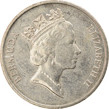 Moneta, Bermuda, Elizabeth II, 25 Cents, 1997, EF(40-45), Miedź-Nikiel, KM:47
