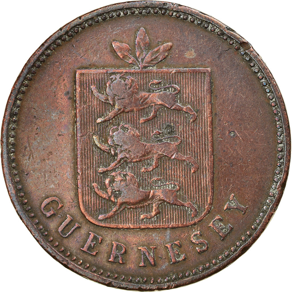 Münze, Guernsey, 4 Doubles, 1830, SS, Kupfer, KM:2