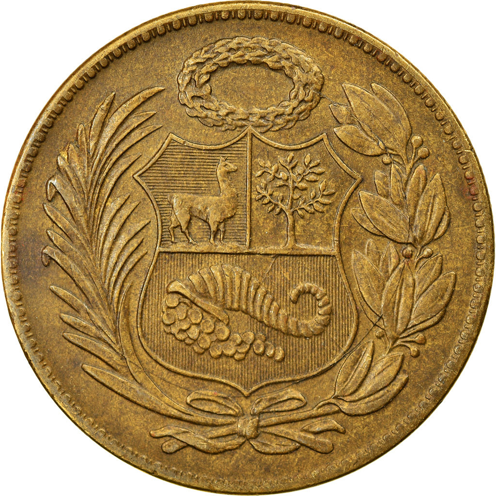 Moneda, Perú, Sol, 1959, MBC, Latón, KM:222