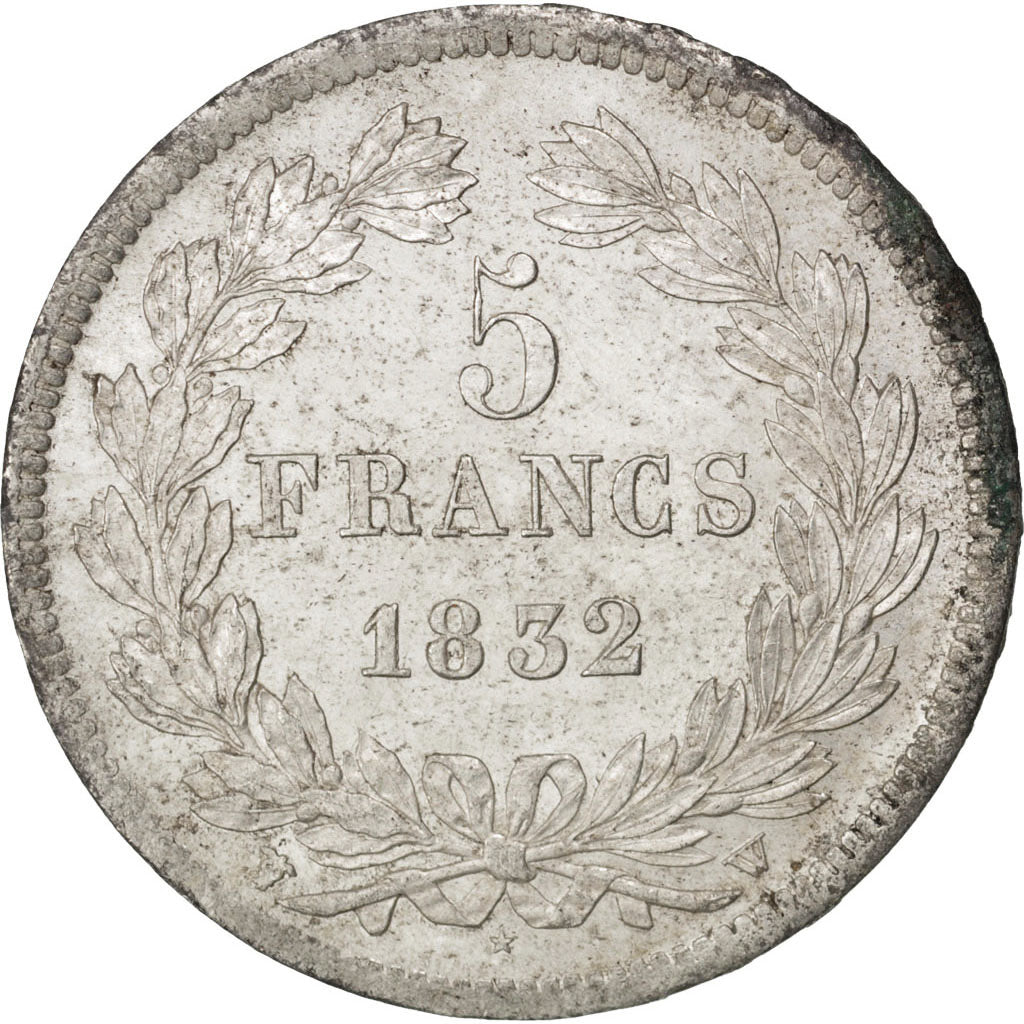 Coin, France, Louis-Philippe, 5 Francs, 1832, Lille, MS(60-62), Silver