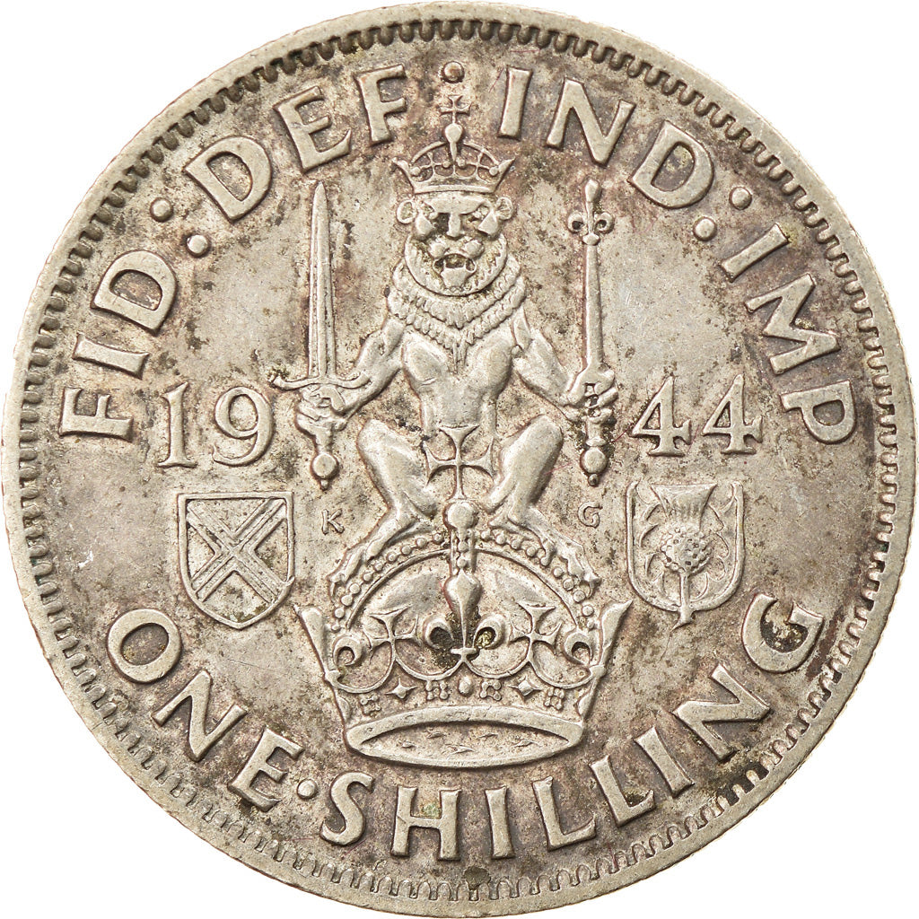 Coin, Great Britain, George VI, Shilling, 1944, EF(40-45), Silver, KM:853