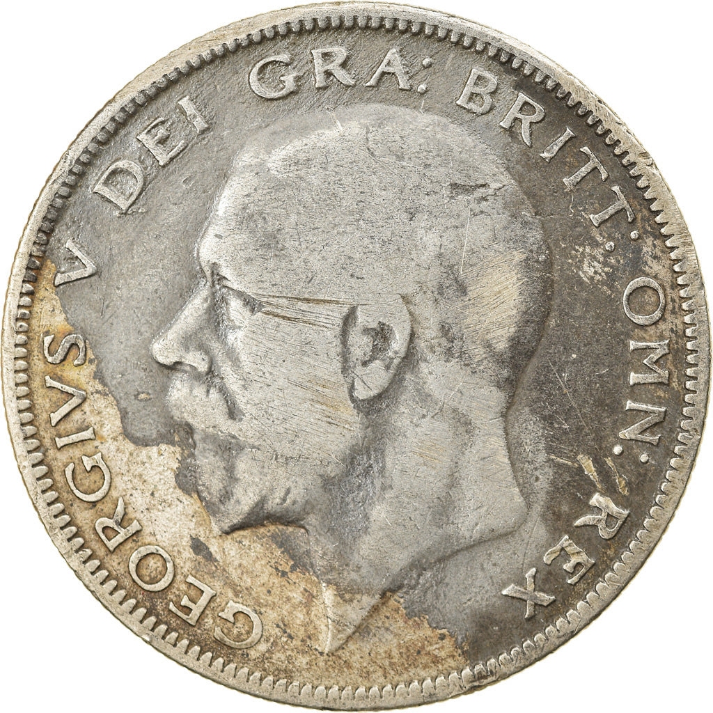 Monnaie, Grande-Bretagne, George V, 1/2 Crown, 1928, TB+, Argent, KM:835