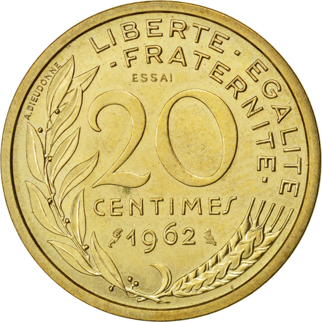Monnaie, France, Marianne, 20 Centimes, 1962, SUP+, Aluminum-Bronze, KM:930