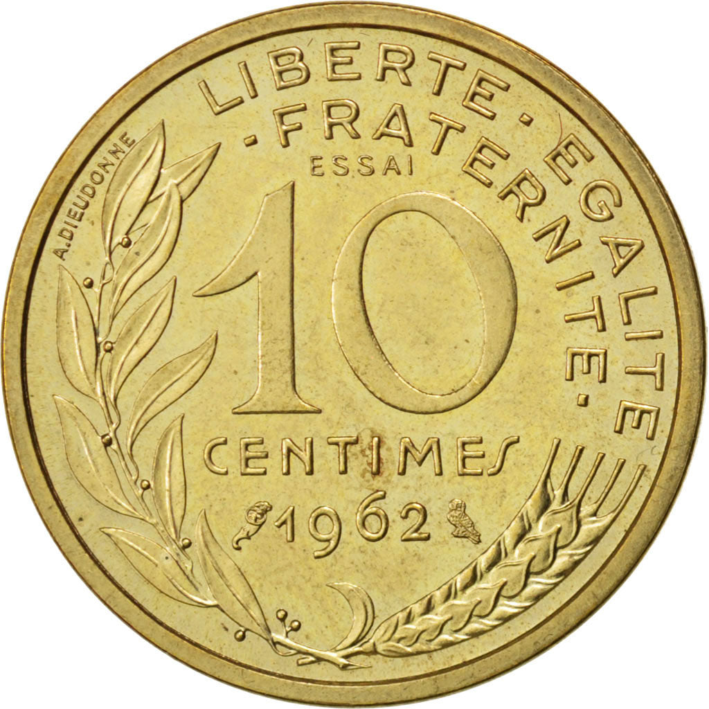 FRANCE, Marianne, 10 Centimes, 1962, Paris, KM #929, MS(60-62),...