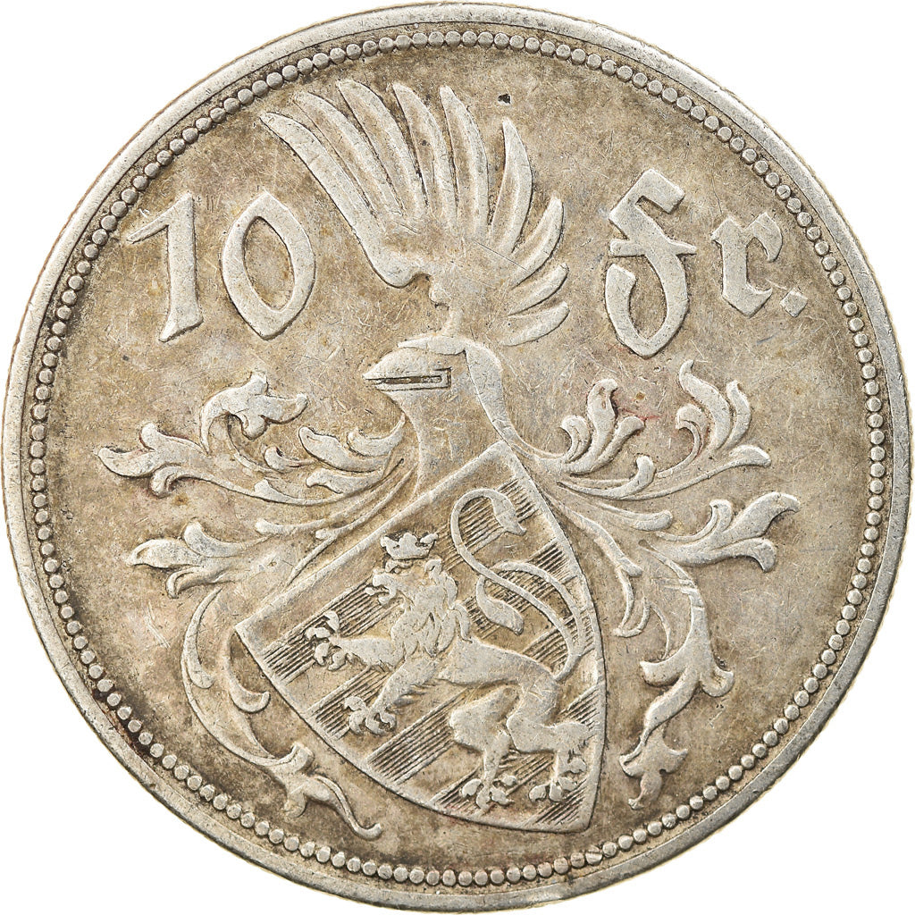 Coin, Luxembourg, Charlotte, 10 Francs, 1929, VF(30-35), Silver, KM:39