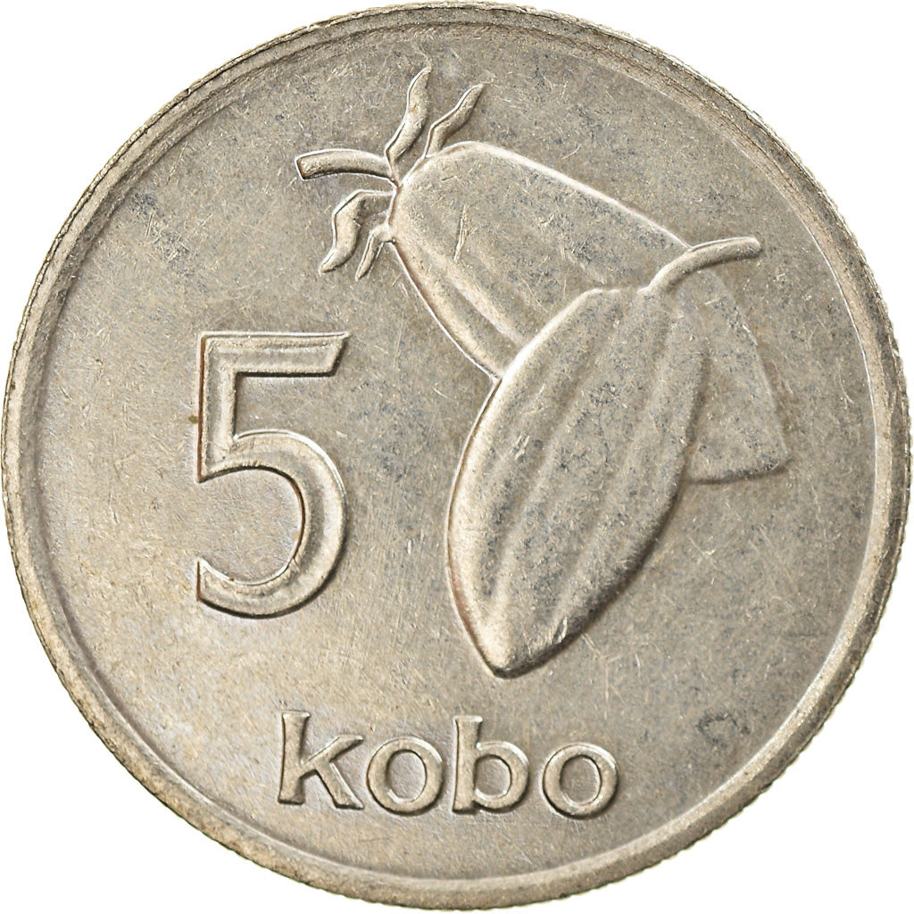 Coin, Nigeria, Elizabeth II, 5 Kobo, 1986, EF(40-45), Copper-nickel, KM:9.1