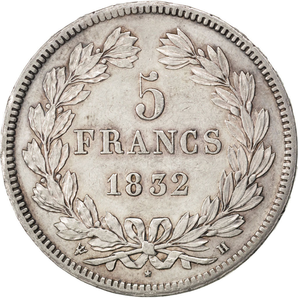 Coin, France, Louis-Philippe, 5 Francs, 1832, La Rochelle, AU(55-58), Silver