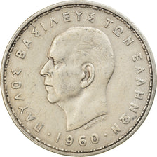 Münze, Griechenland, Paul I, 20 Drachmai, 1960, S+, Silber, KM:85