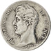 FRANCE, Charles X, Franc, 1825, Lille, KM #724.13, VF(20-25), Silver, Gadoury...