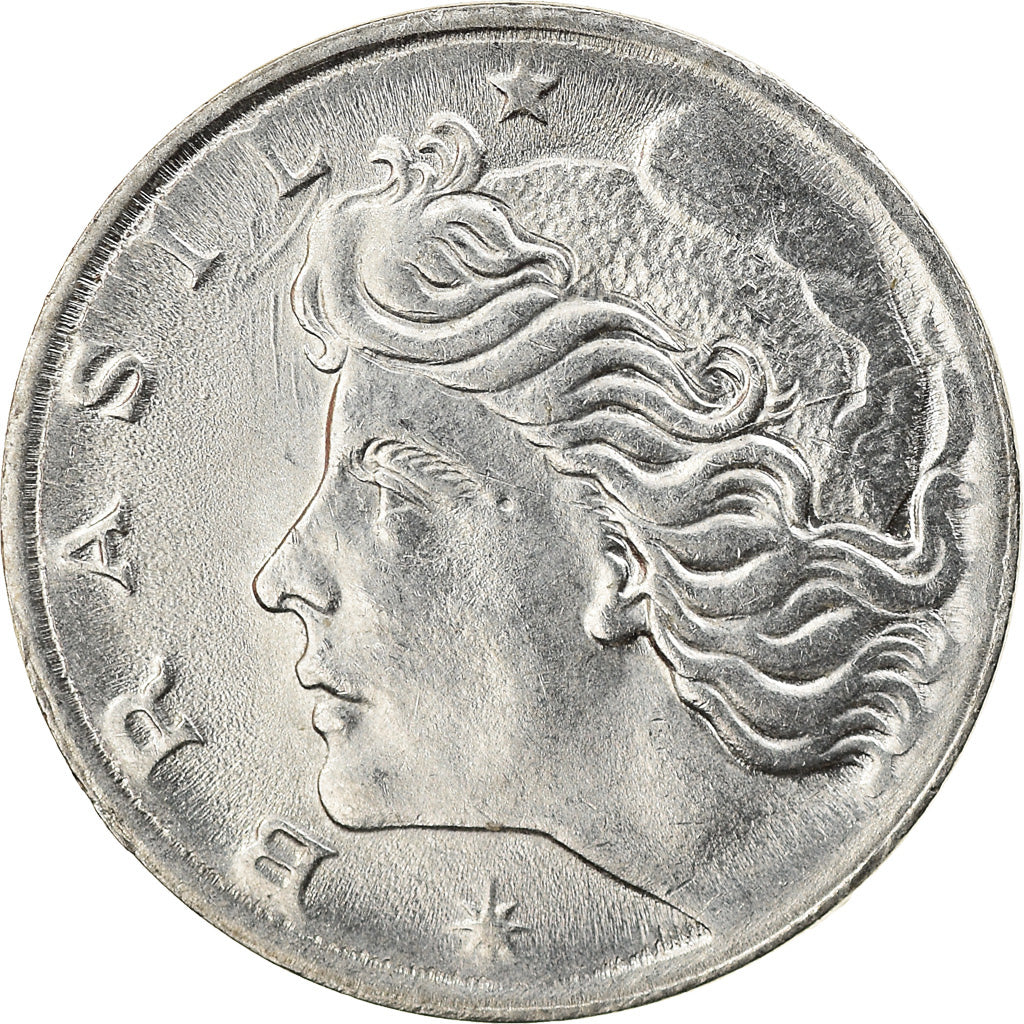 Coin, Brazil, Centavo, 1975, EF(40-45), Stainless Steel, KM:575.2