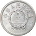 Coin, CHINA, PEOPLE'S REPUBLIC, 5 Fen, 1982, EF(40-45), Aluminum, KM:3