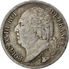 Moneda, Francia, Louis XVIII, Louis XVIII, 1/2 Franc, 1819, Paris, MBC, Plata