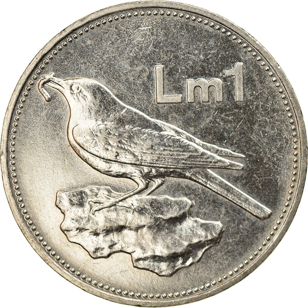Coin, Malta, Lira, 1986, AU(55-58), Nickel, KM:82