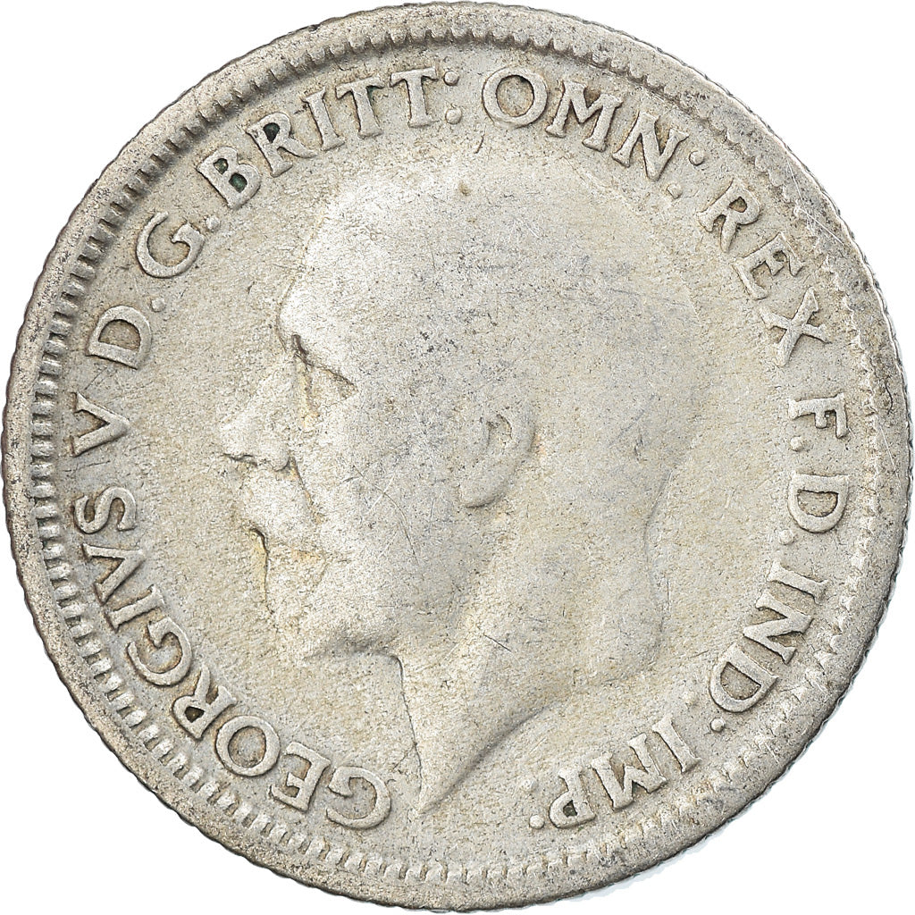 Moneta, Wielka Brytania, George V, 6 Pence, 1929, VF(30-35), Srebro, KM:832