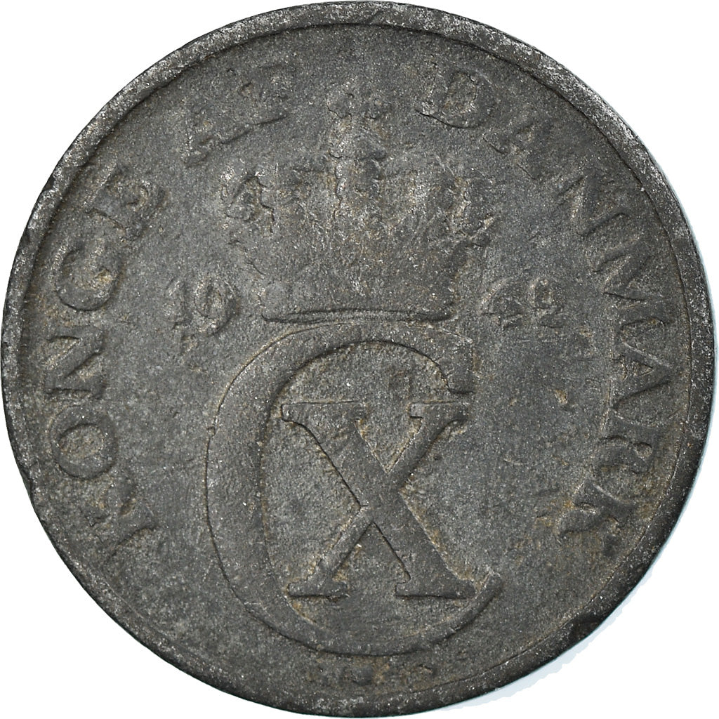 Coin, Denmark, Christian X, Ore, 1942, Copenhagen, VF(30-35), Zinc, KM:832