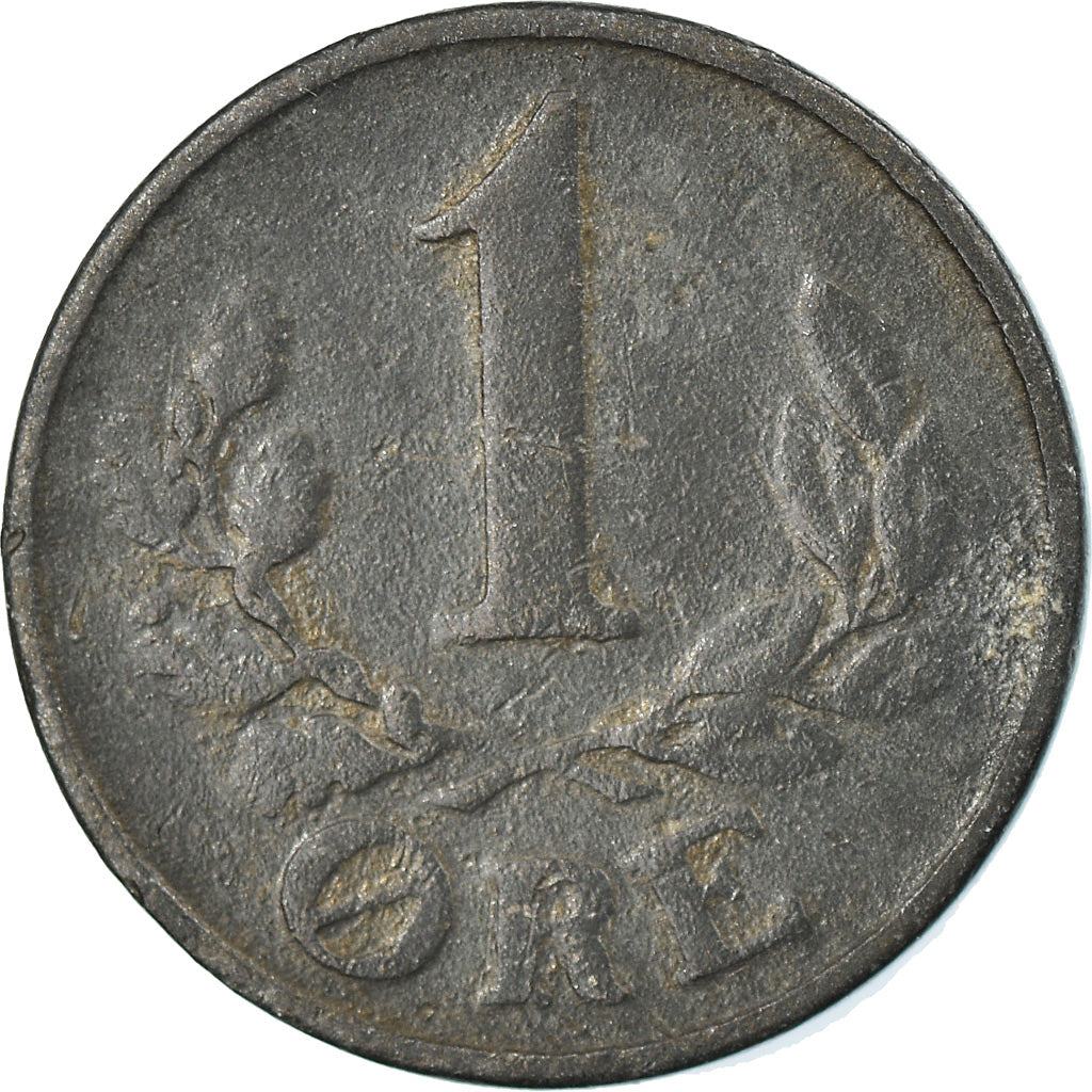 Coin, Denmark, Christian X, Ore, 1942, Copenhagen, VF(30-35), Zinc, KM:832