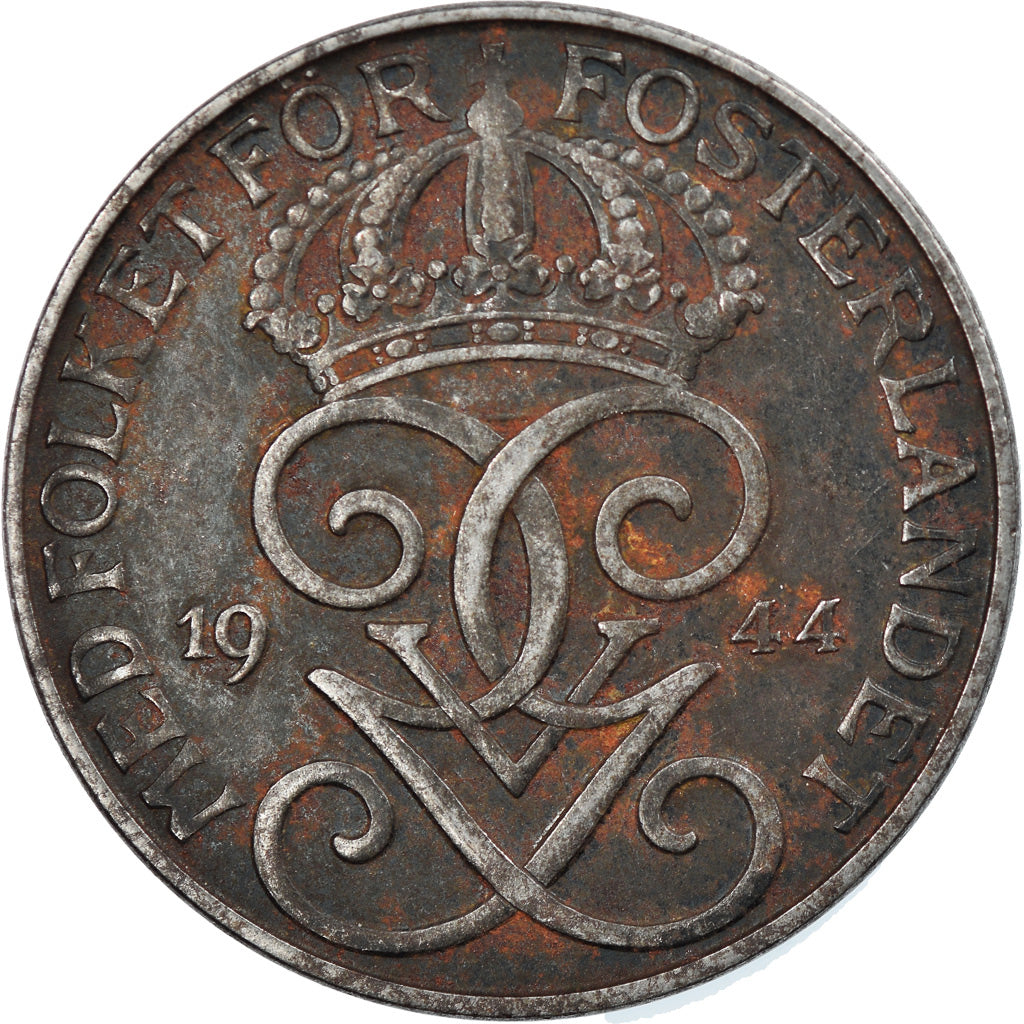 Coin, Sweden, Gustaf V, 5 Öre, 1944, VF(30-35), Iron, KM:812
