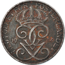Coin, Sweden, Gustaf V, 5 Öre, 1944, VF(30-35), Iron, KM:812