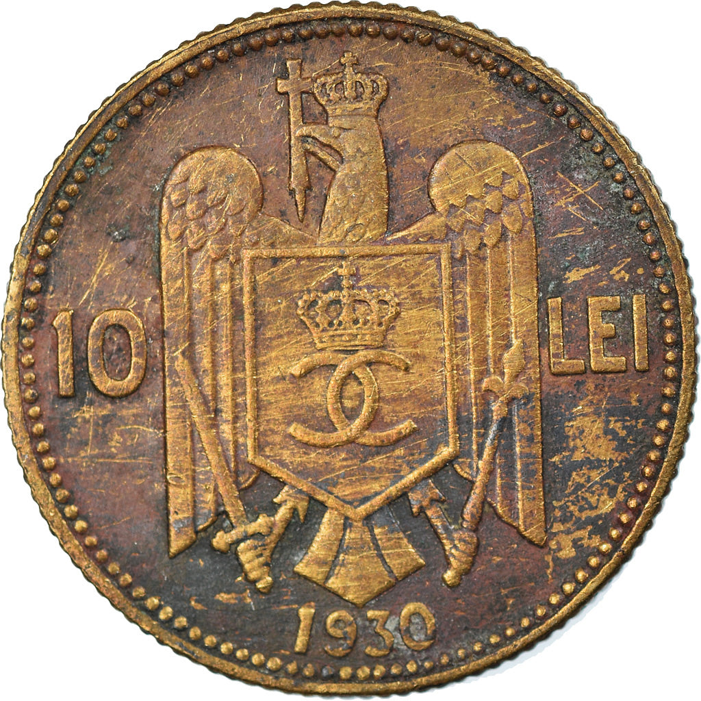 Monnaie, Roumanie, Carol II, 10 Lei, 1930, TTB, Nickel-brass, KM:49