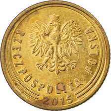 Moneda, Polonia, Grosz, 2015, MBC, Latón