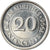 Coin, Mauritius, 20 Cents, 1996, AU(55-58), Nickel plated steel, KM:53