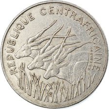 Coin, Central African Republic, 100 Francs, 1983, EF(40-45), Nickel, KM:7
