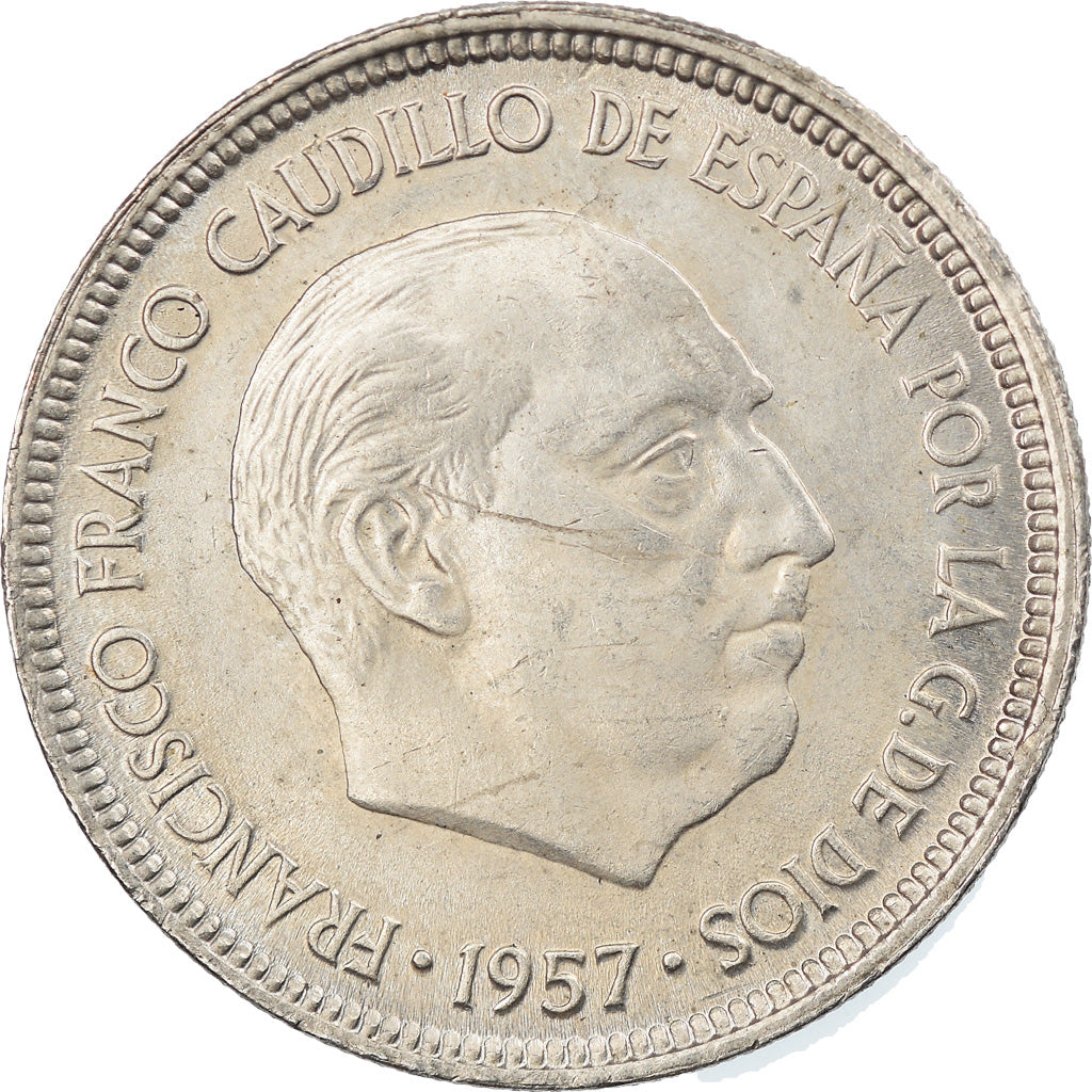 Monnaie, Espagne, Caudillo and regent, 5 Pesetas, 1958, SUP, Copper-nickel