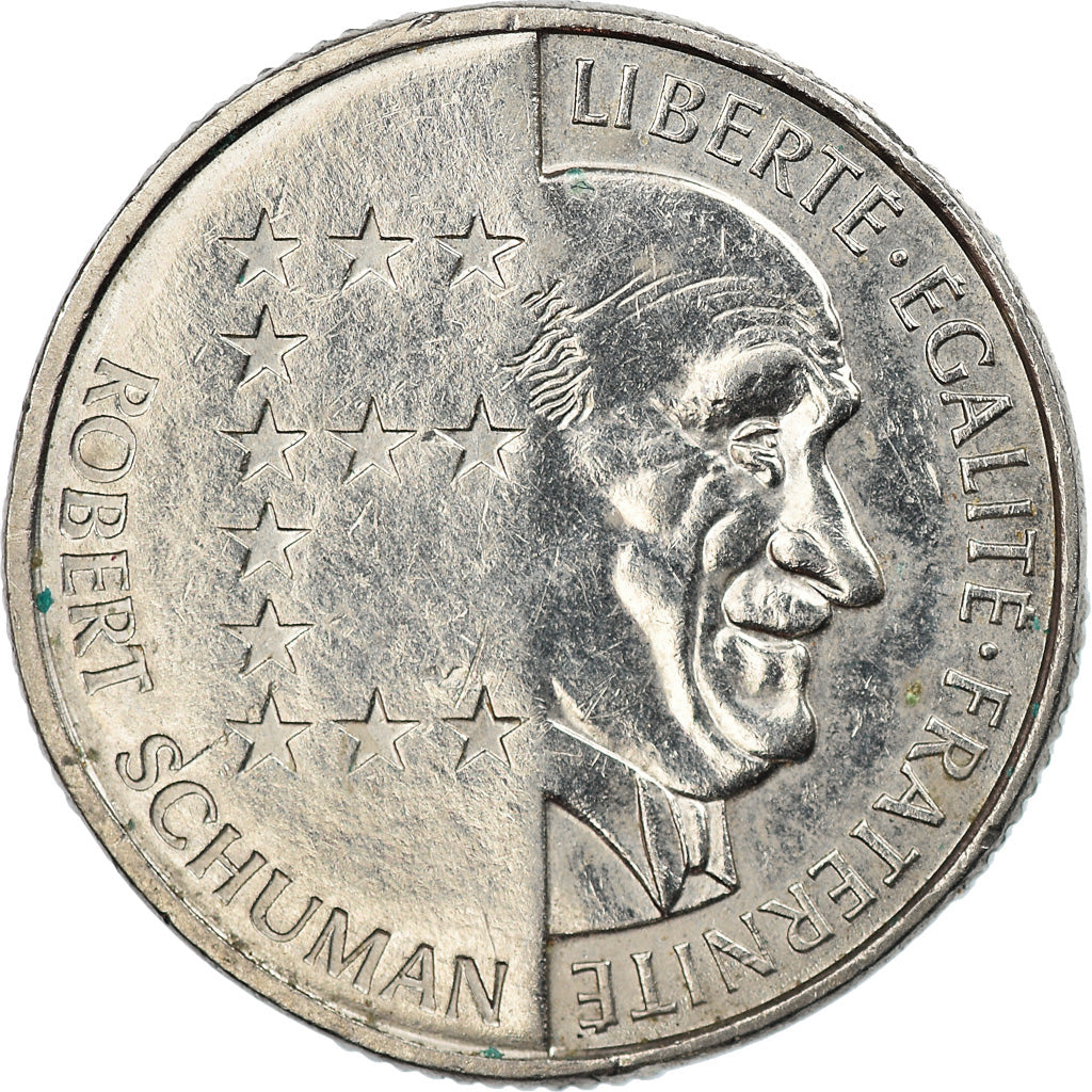 Moneta, Francja, Schumann, 10 Francs, 1986, EF(40-45), Nikiel, KM:958