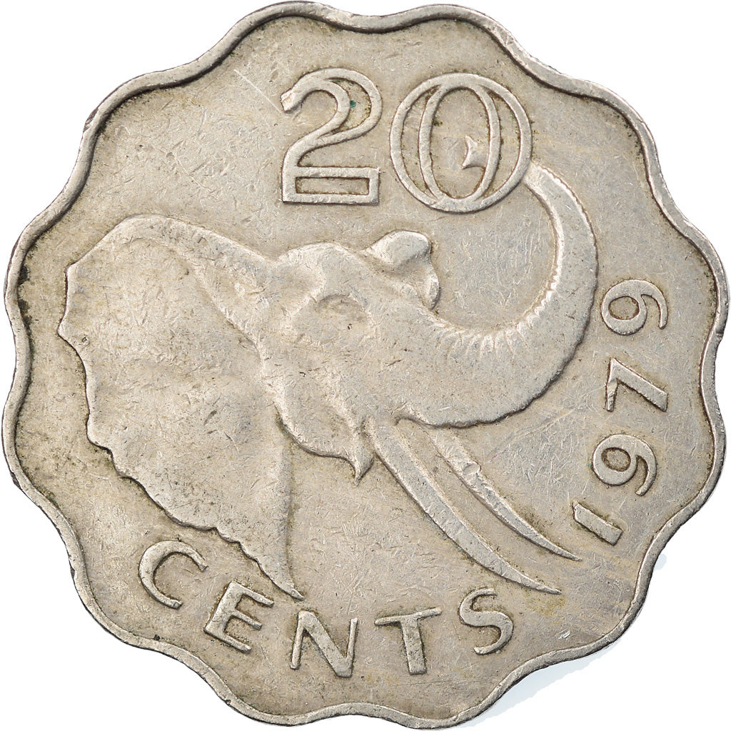 Coin, Swaziland, Sobhuza II, 20 Cents, 1979, British Royal Mint, EF(40-45)