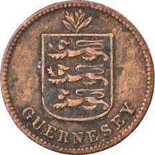Coin, Guernsey, Double, 1911, Heaton, Birmingham, EF(40-45), Bronze, KM:10