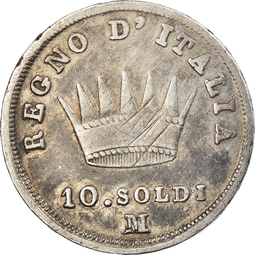 Monnaie, États italiens, KINGDOM OF NAPOLEON, Napoleon I, 10 Soldi, 1809