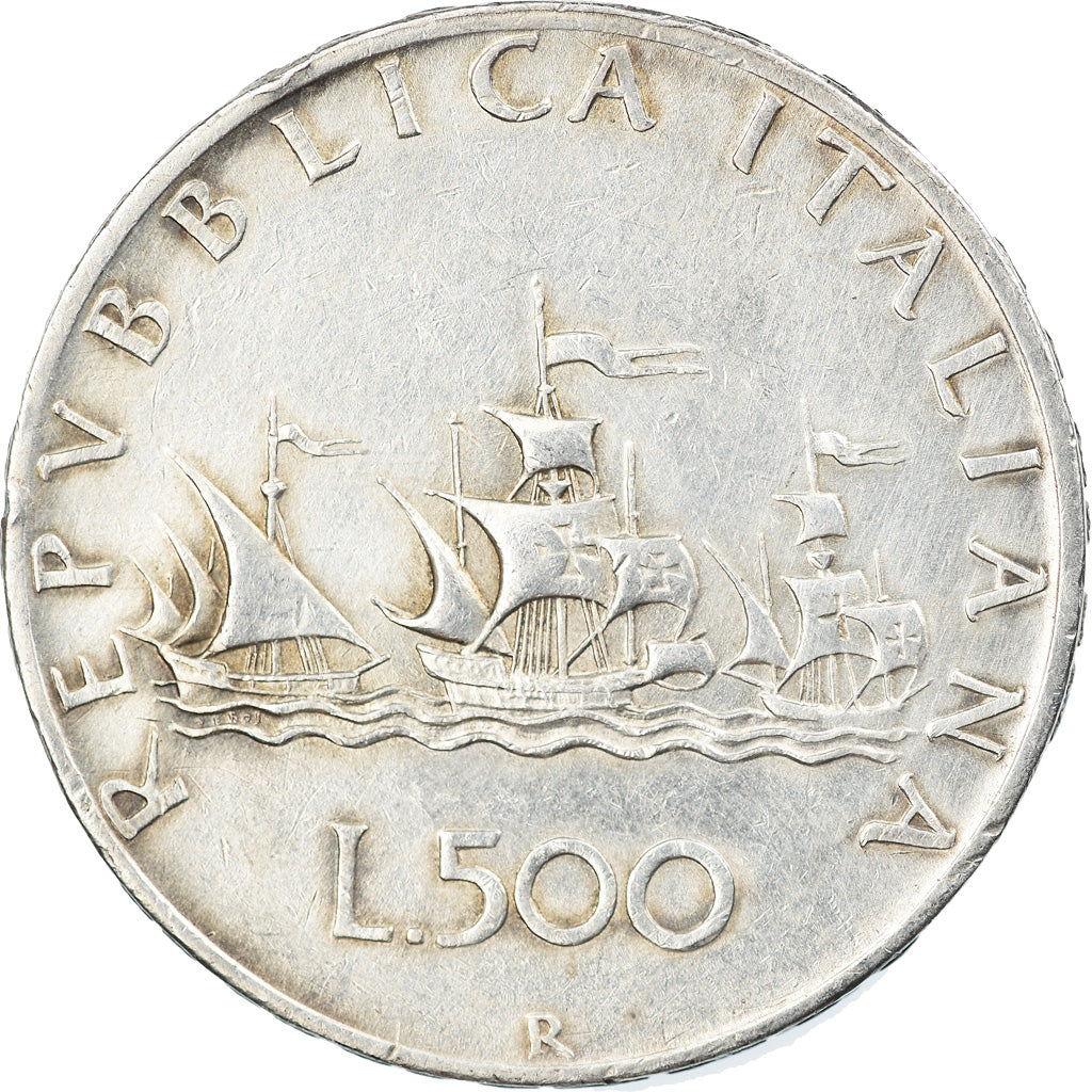 Coin, Italy, 500 Lire, 1958, Rome, EF(40-45), Silver, KM:98