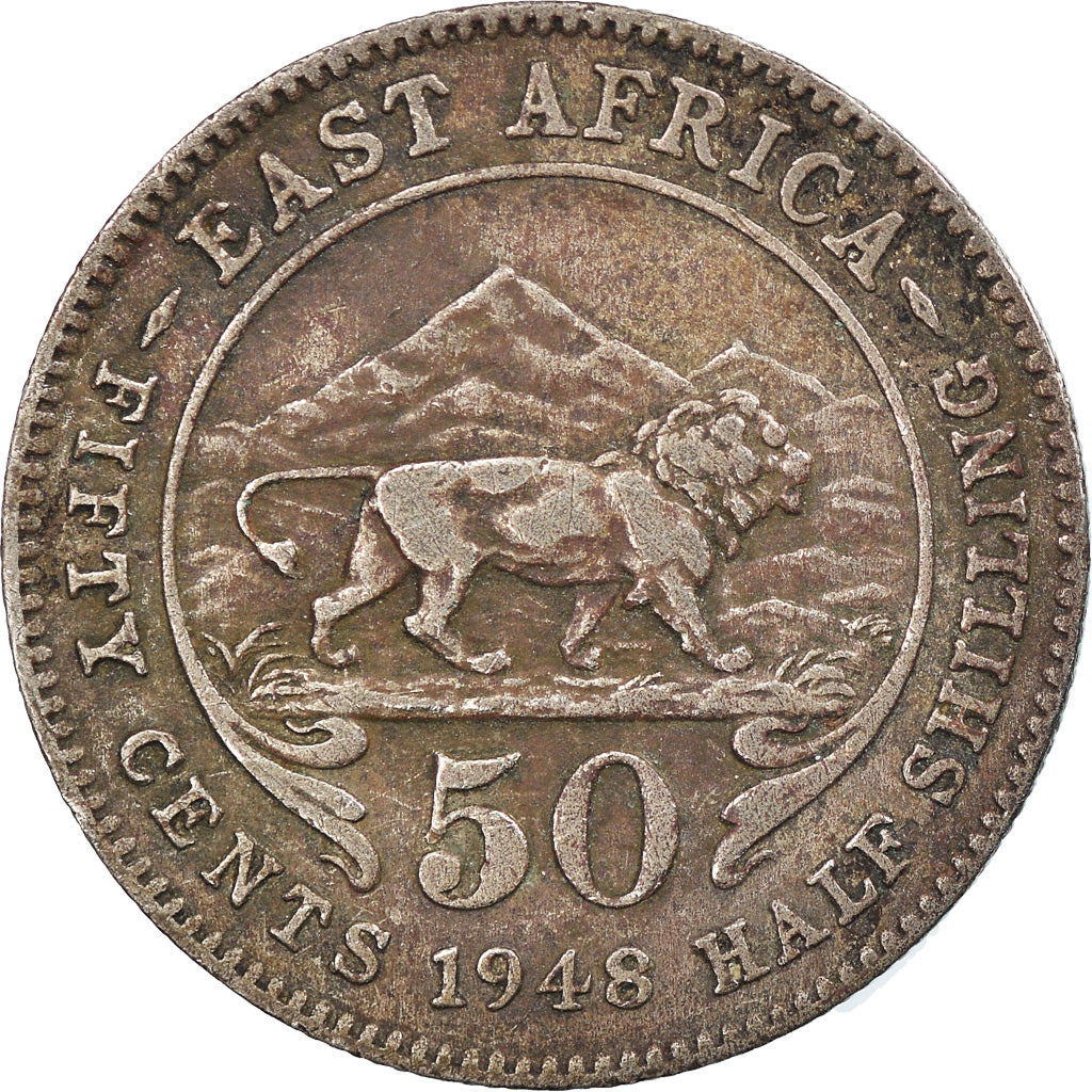 Munten, OOST AFRIKA, George VI, 50 Cents, 1948, ZF, Copper-nickel, KM:30