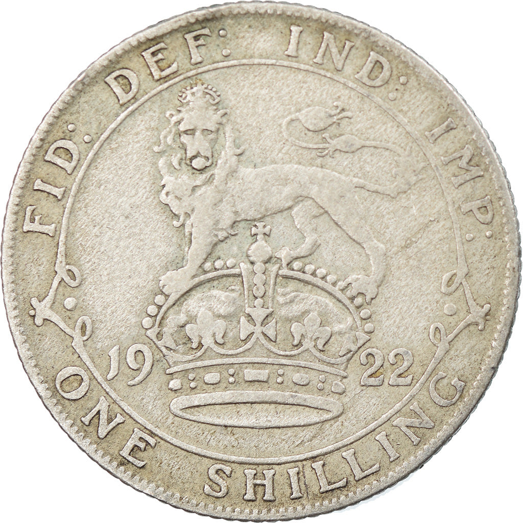 Coin, Great Britain, George V, Shilling, 1922, VF(30-35), Silver, KM:816a