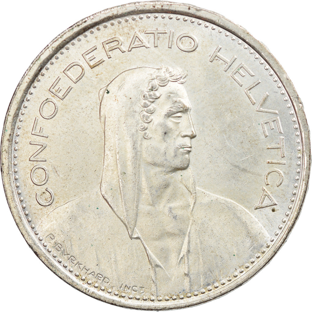 Coin, Switzerland, 5 Francs, 1969, Bern, AU(55-58), Silver, KM:40