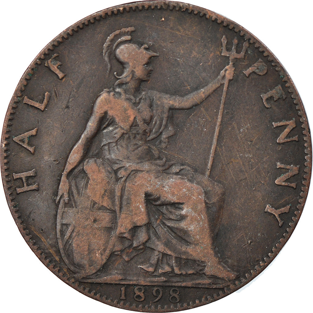Münze, Großbritannien, Victoria, 1/2 Penny, 1898, S+, Bronze, KM:789